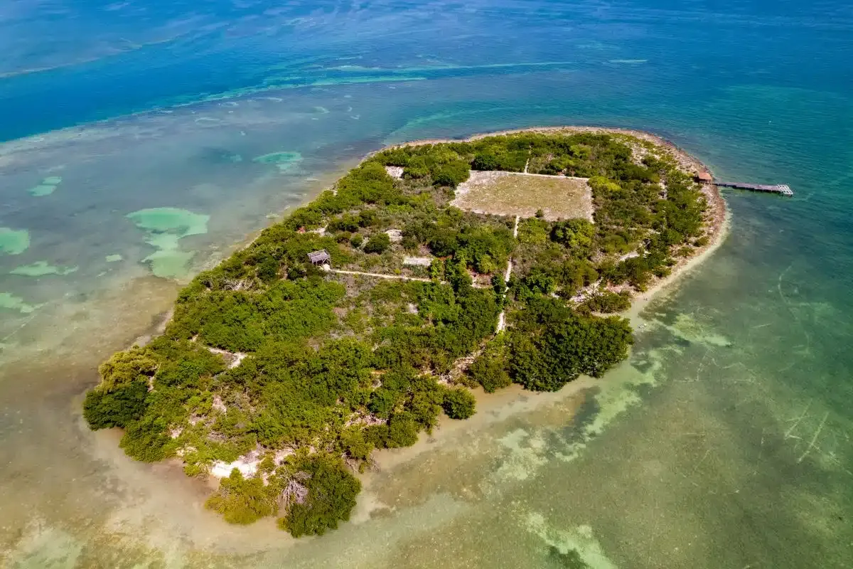 an aerial photograph of Indian Key Historic State Park